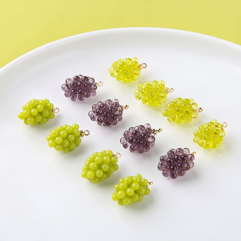 6pcs Cute Little Grapes Resin  - Resin Art Handmade ulasan dan harga