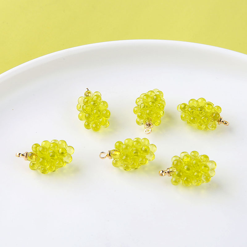 6pcs Cute Little Grapes Resin  - Resin Art Handmade ulasan dan harga
