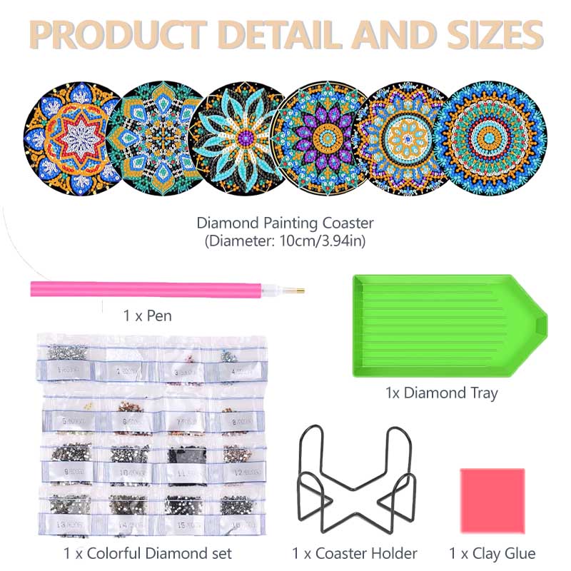 Diamond Painting Art Coasters  - Resin Art Coasters ulasan dan harga