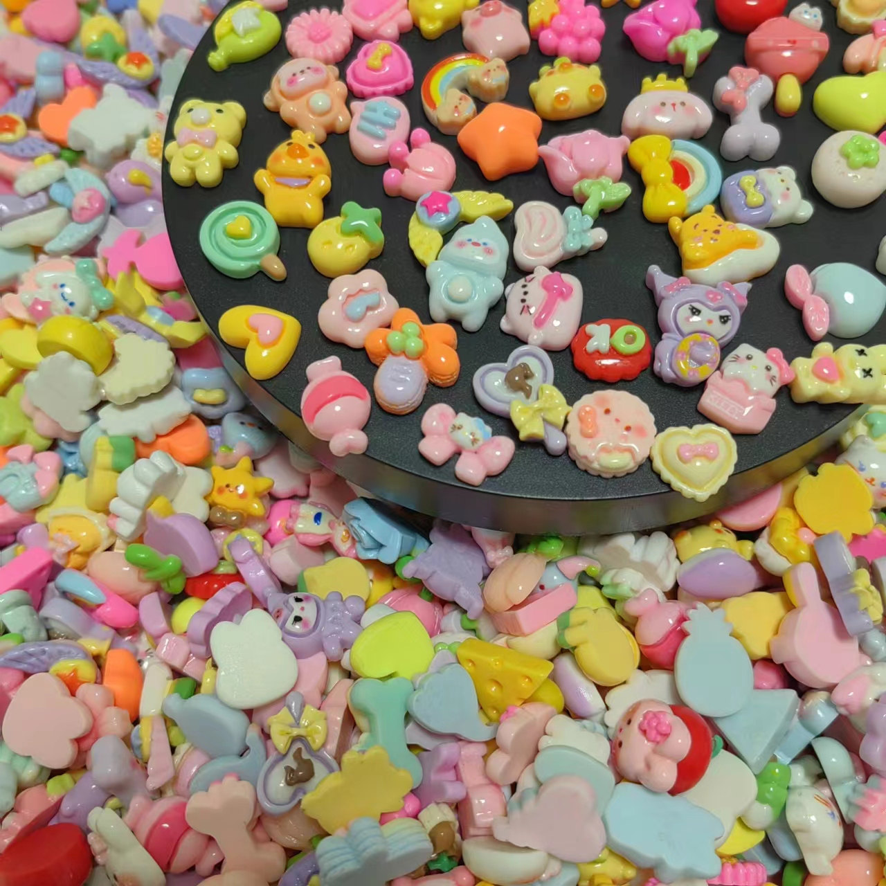30/60Pcs Cute Resin Sweet Cand - Resin Art Earrings Material ulasan dan harga
