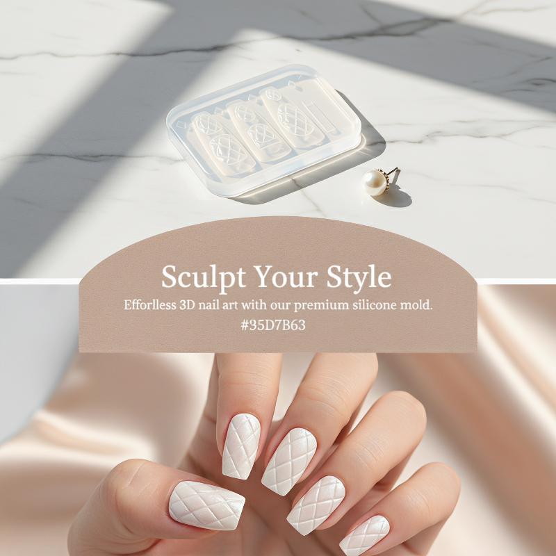 Silicone Nails Mold Plaid Bow  - Resin Art Templates Free ulasan dan harga