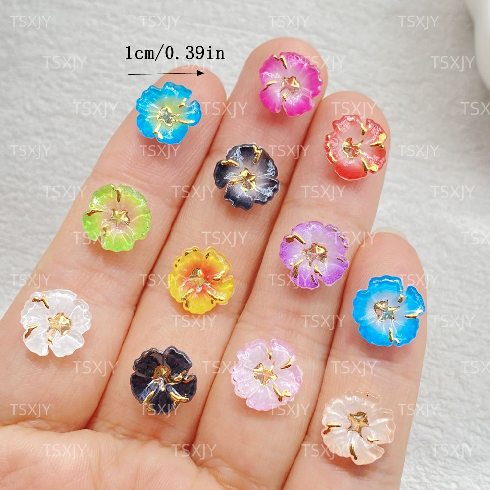 40Pcs Cute Mini 3D colored acr - Resin Art Design For Wedding ulasan dan harga