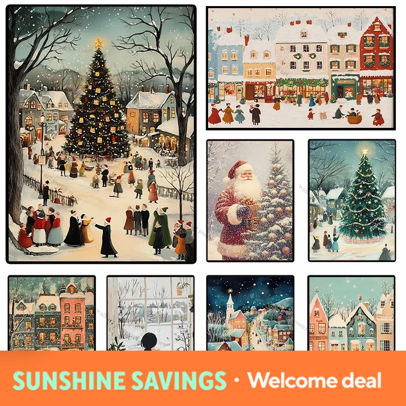 Winter Town Holiday Printable  - Resin Art Gift ulasan dan harga