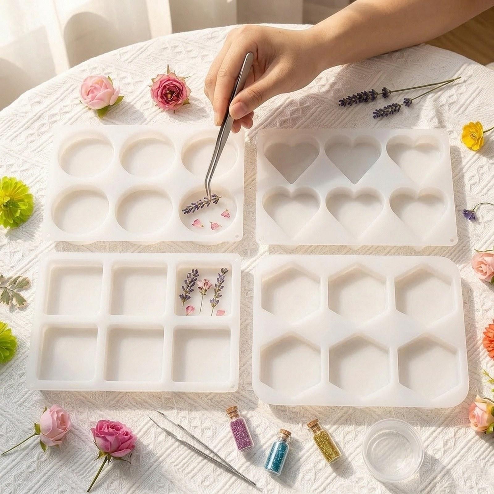 4Pcs Deep Resin Coaster Molds  - Resin Art Coasters ulasan dan harga