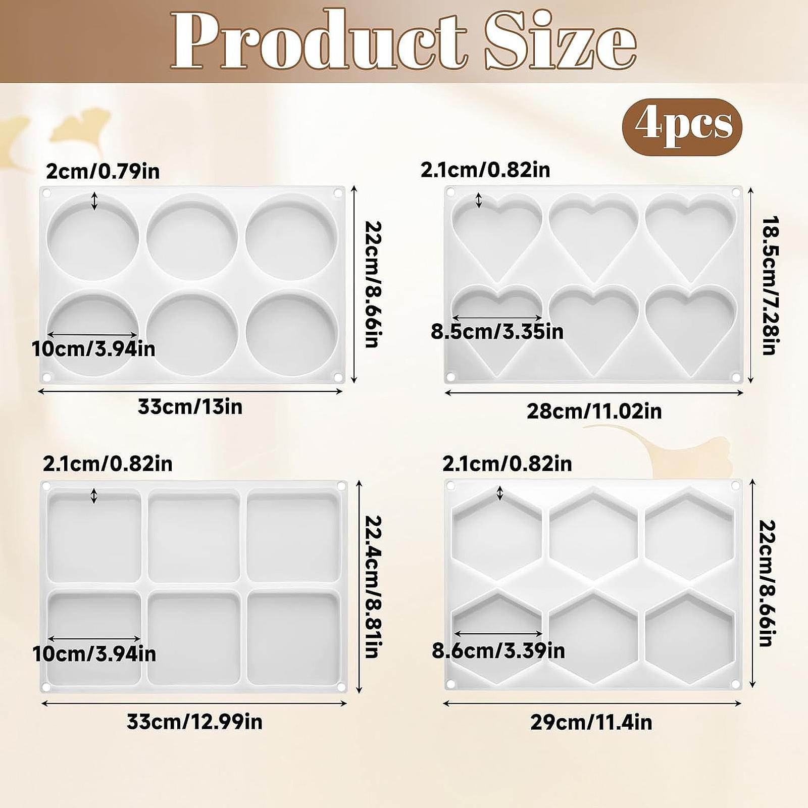 4Pcs Deep Resin Coaster Molds  - Resin Art Coasters ulasan dan harga