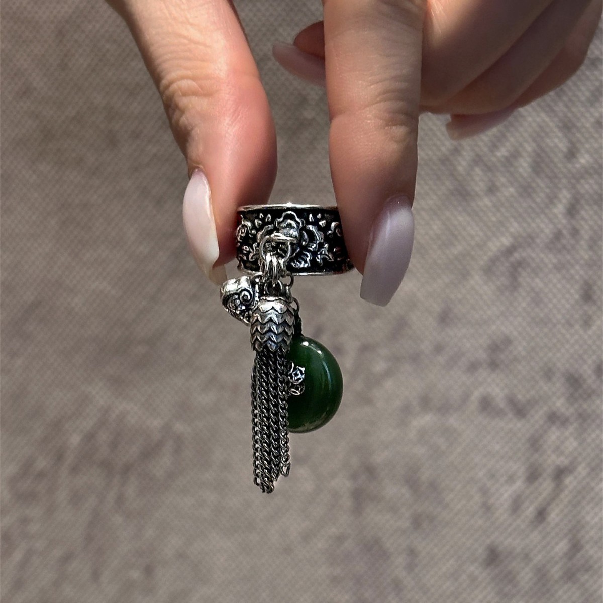 WJFH-ARTS New Chinese Style Vi - Resin Art Ring Design ulasan dan harga