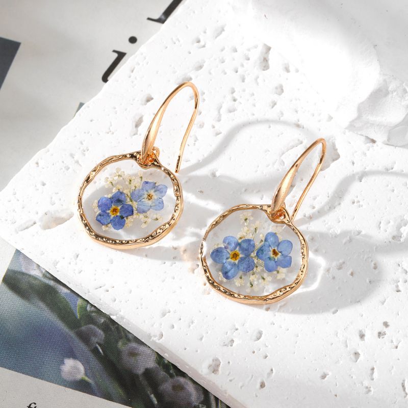 Creative Dried Flower Earrings - Dried Flower Pressed ulasan dan harga