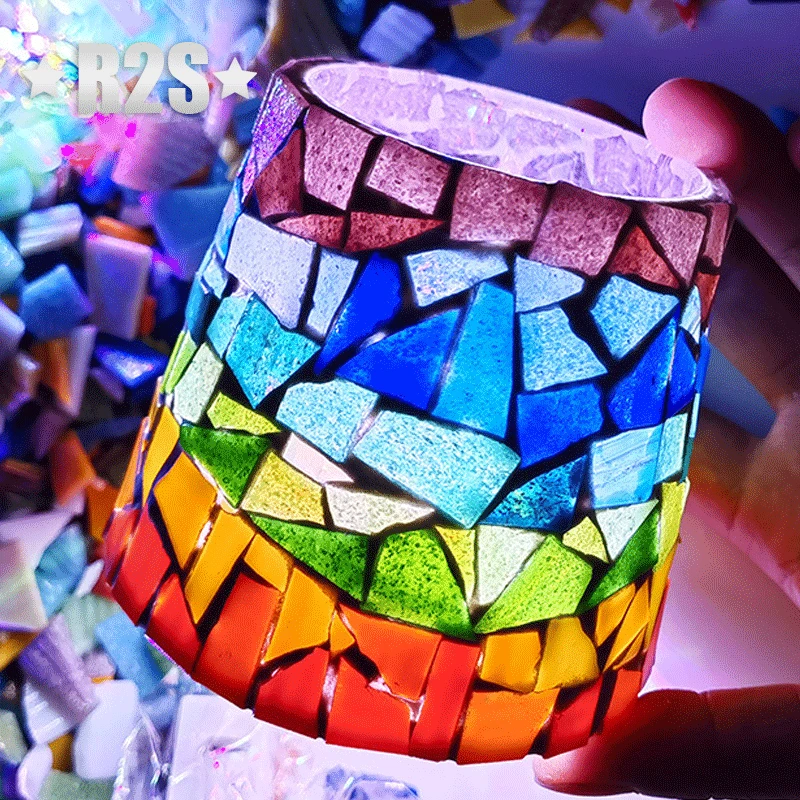 100g Mosaic Tiles Stained Glas - Resin Art Coasters ulasan dan harga