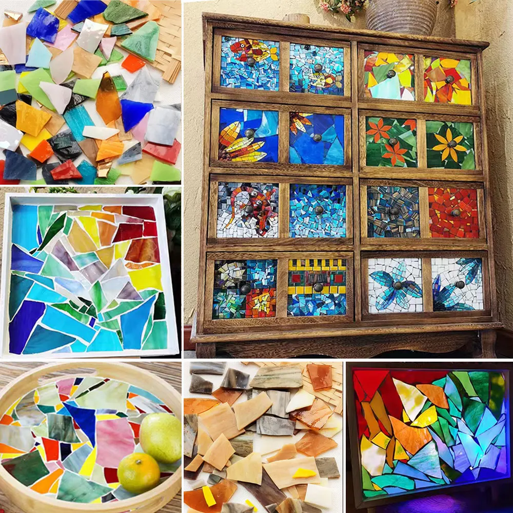 100g Mosaic Tiles Stained Glas - Resin Art Coasters ulasan dan harga