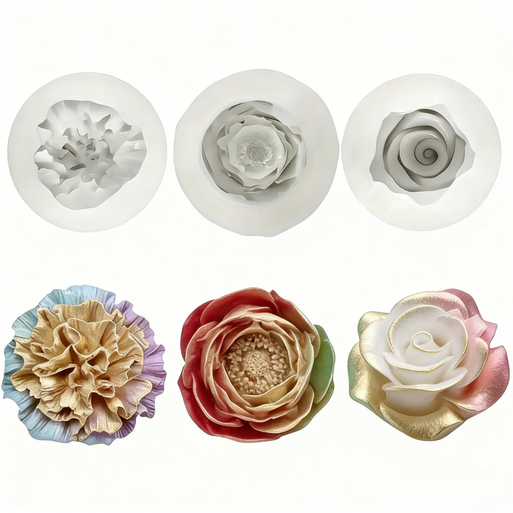 3-Piece Silicone Molds for Ros - Resin Art Design For Wedding ulasan dan harga