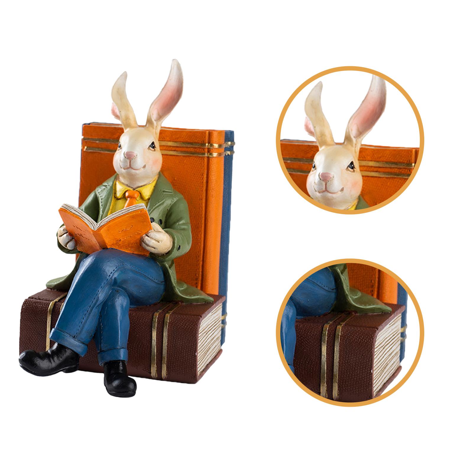 Reading Book Rabbit Statue Res - Resin Art Book ulasan dan harga