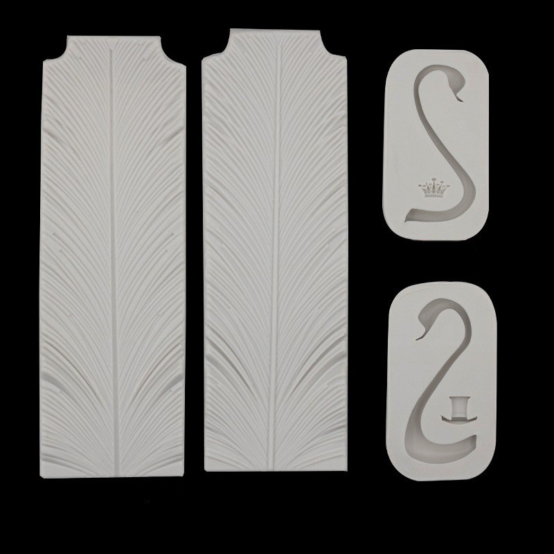 2PCS/SET DIY Swan Neck Feather - Silicone Mold Ocean ulasan dan harga