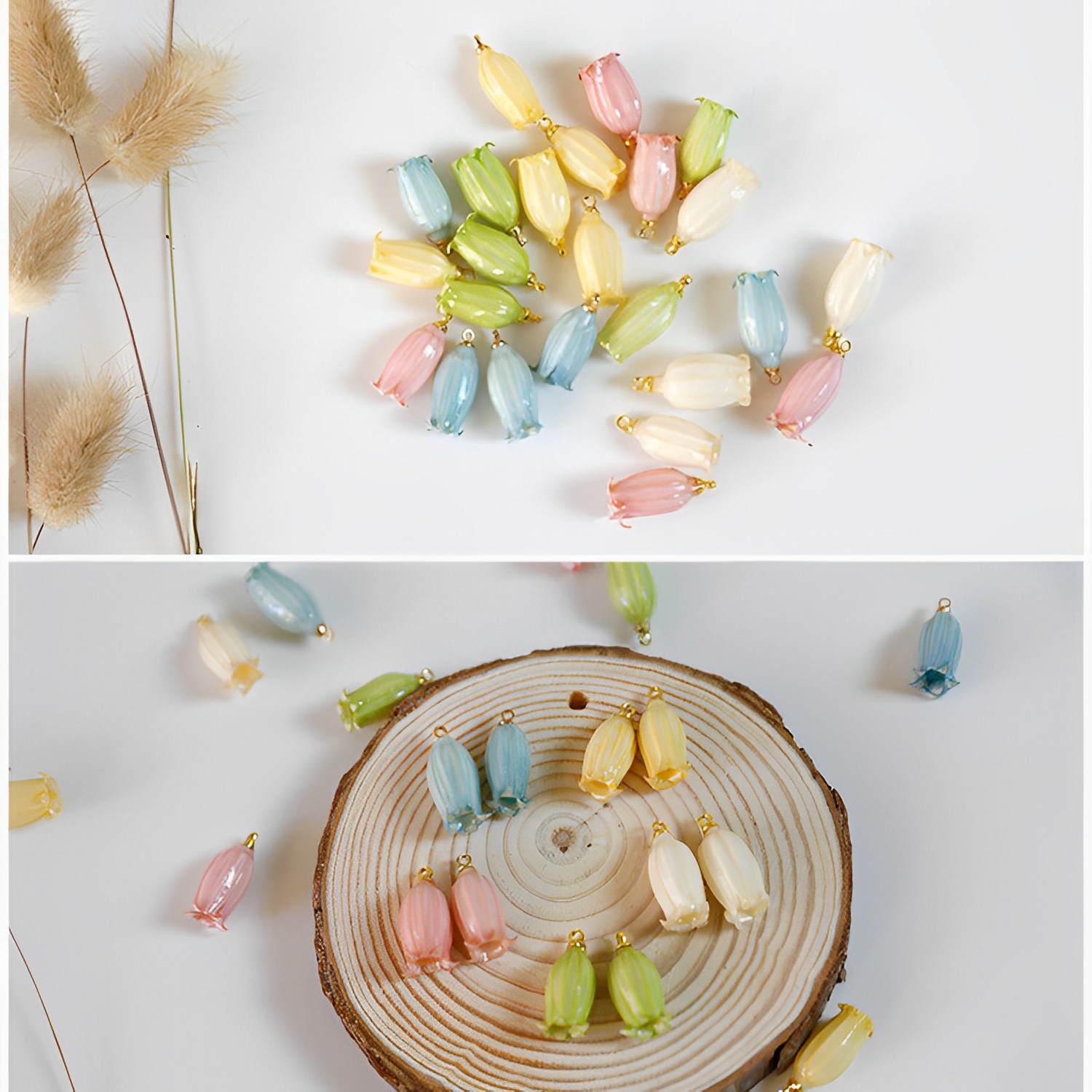 Aqumotic 10pcs Small Flower Co - Resin Art Products ulasan dan harga