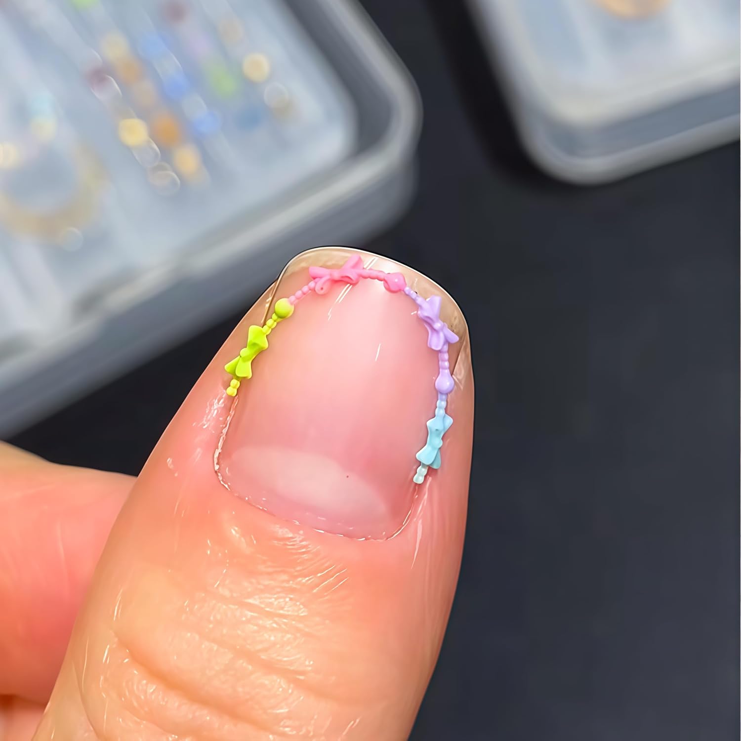 3D Bead Necklace Gel Nail Art  - Resin Art Templates Free ulasan dan harga