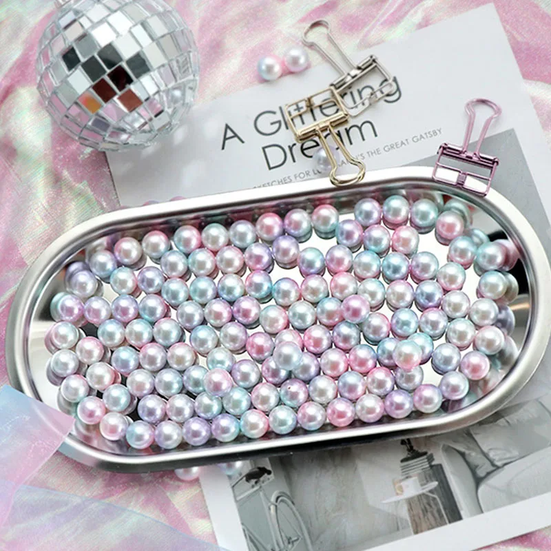 200Pcs Round Pearl Gradient Ma - Resin Art Design For Wedding ulasan dan harga