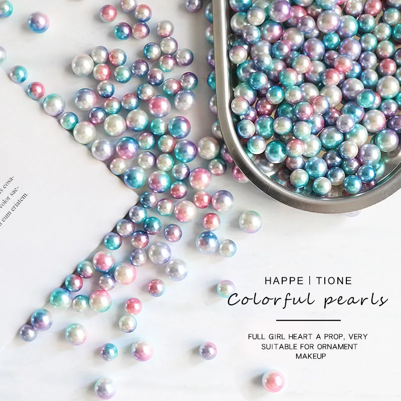 200Pcs Round Pearl Gradient Ma - Resin Art Design For Wedding ulasan dan harga
