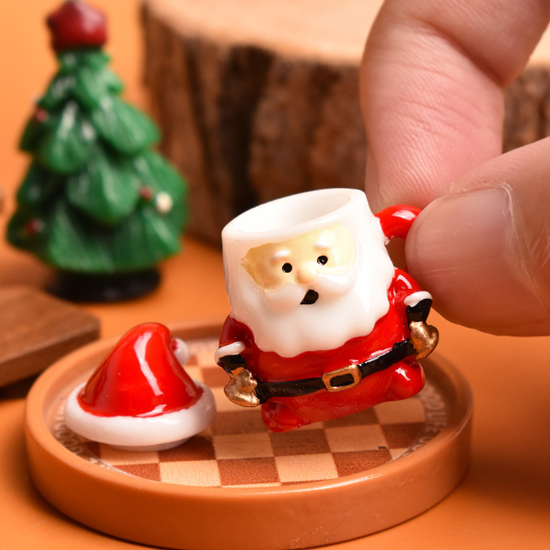 Mini Santa Teacup Ornament - R - Resin Art Handmade ulasan dan harga