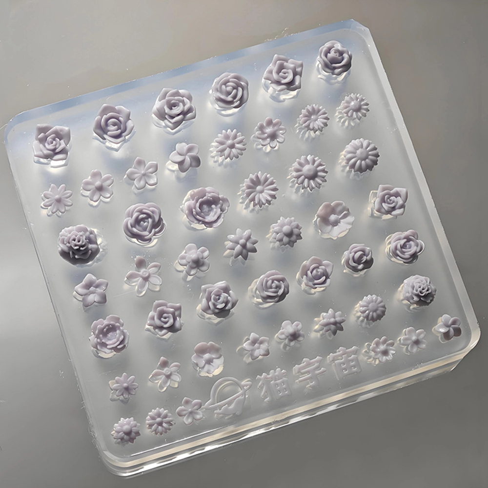 3D Silicone Mini Flower Nail C - Resin Art Templates Free ulasan dan harga