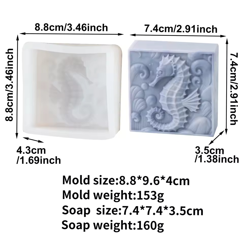 3D Seahorse Silicone Soap Mold - Silicone Mold Ocean ulasan dan harga