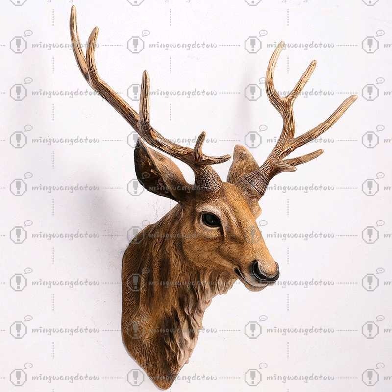 Faux Deer Head 17 inch Faux An - Resin Art Handmade ulasan dan harga
