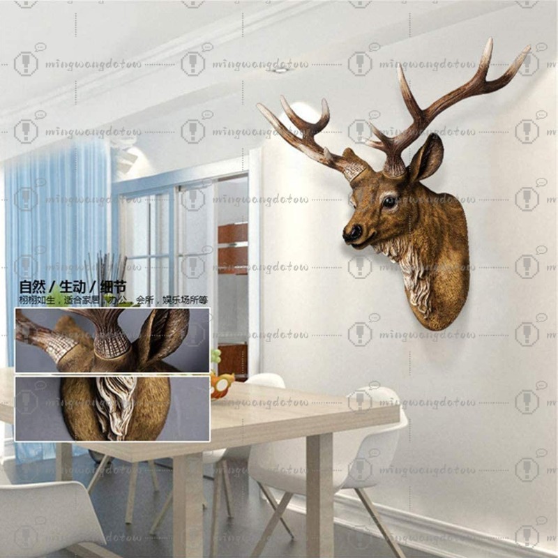 Faux Deer Head 17 inch Faux An - Resin Art Handmade ulasan dan harga