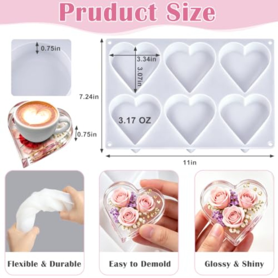 Deep Coaster Resin Molds Silic - Resin Art Coasters ulasan dan harga