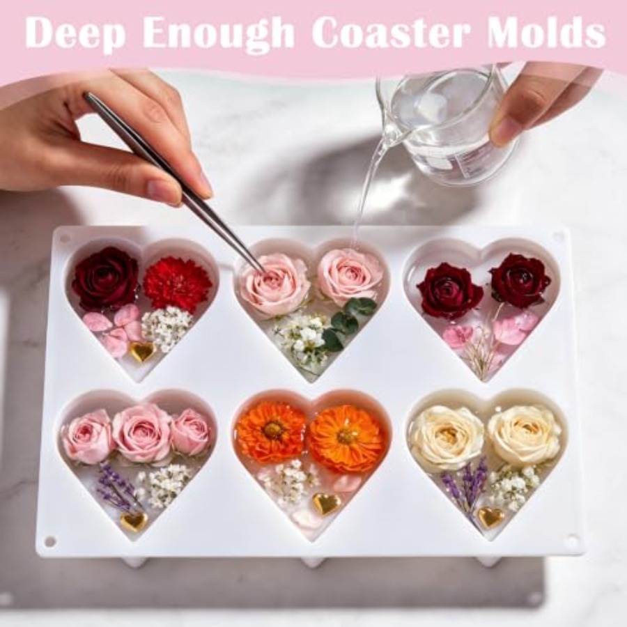 Deep Coaster Resin Molds Silic - Resin Art Coasters ulasan dan harga
