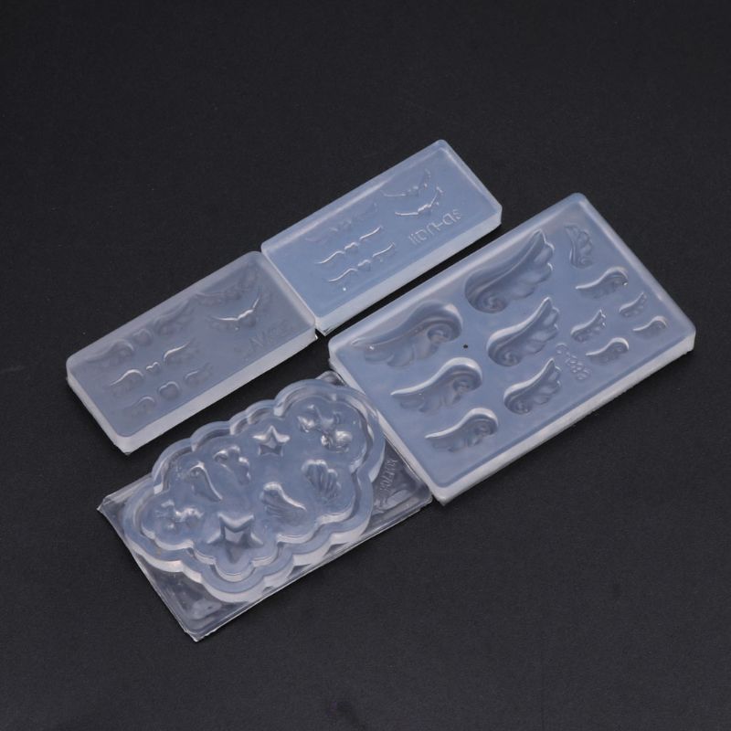 4Pcs DIY Mini Heart Wings Resi - Resin Art Earrings Material ulasan dan harga