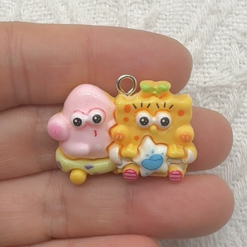 10pcs cartoon resin pendant, D - Resin Art Handmade ulasan dan harga