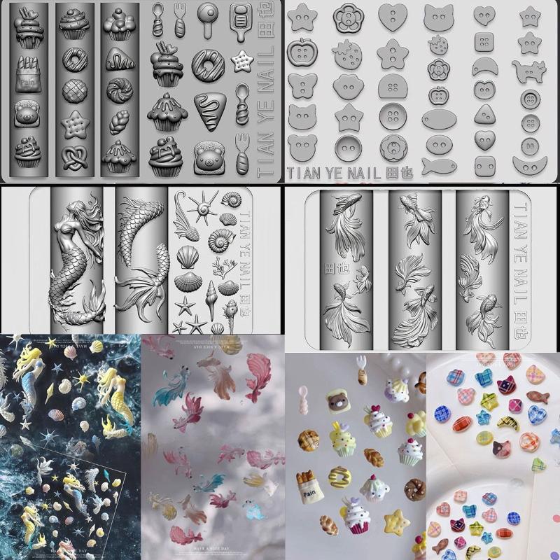 3D Soft Silicone Nail Ocean Me - Resin Art Templates Free ulasan dan harga