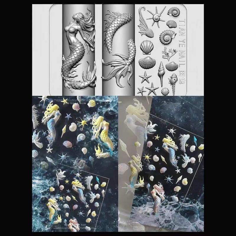 3D Soft Silicone Nail Ocean Me - Resin Art Templates Free ulasan dan harga