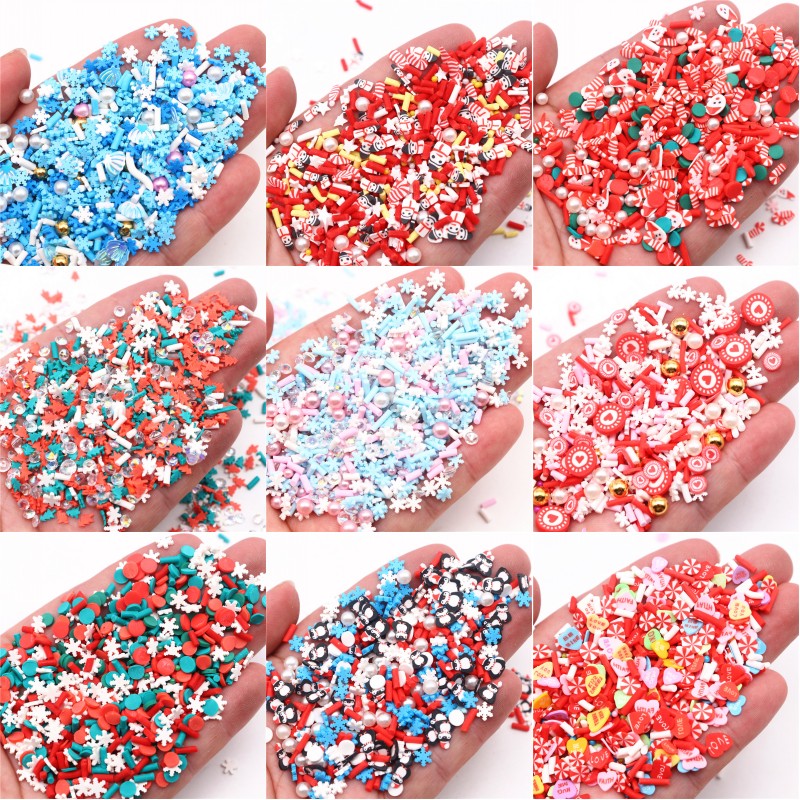 Christmas Polymer Clay Slices  - Xmas Resin Art ulasan dan harga