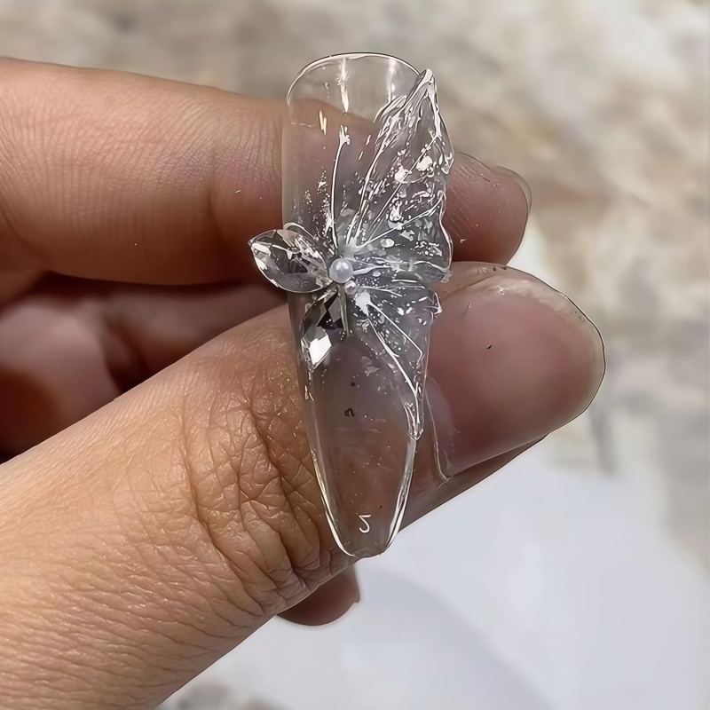 3D Butterfly Flower Gel Nail A - Resin Art Templates Free ulasan dan harga