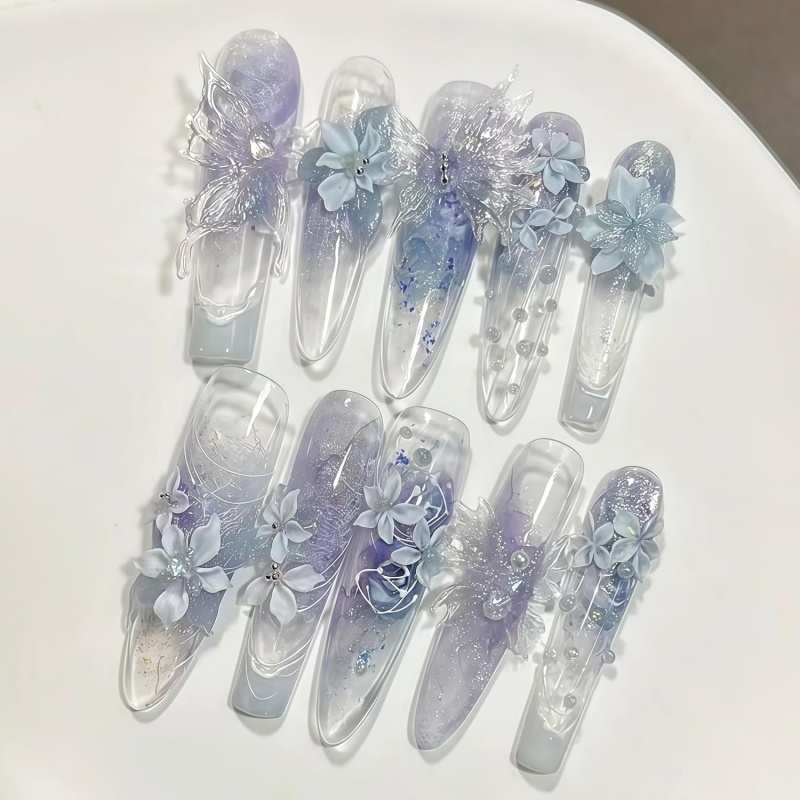 3D Butterfly Flower Gel Nail A - Resin Art Templates Free ulasan dan harga
