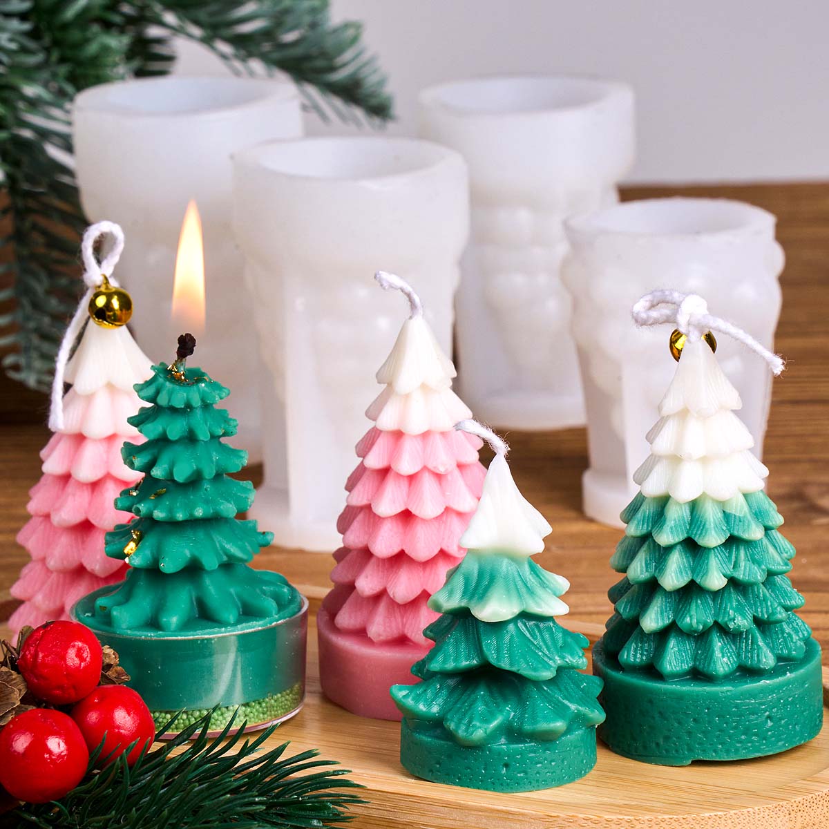 3D Christmas Tree Silicone Can - Xmas Resin Art ulasan dan harga