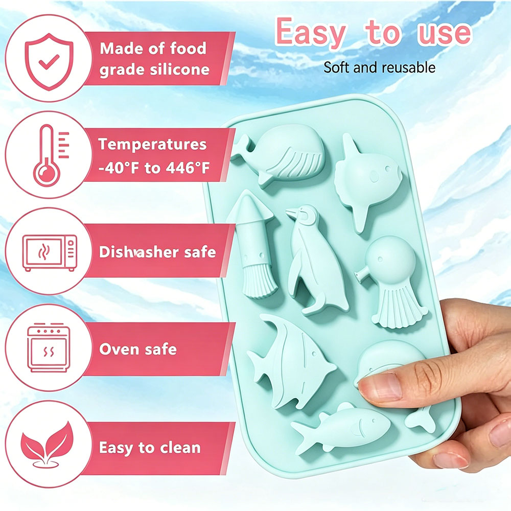 Marine Theme Fondant Mold Ocea - Silicone Mold Ocean ulasan dan harga