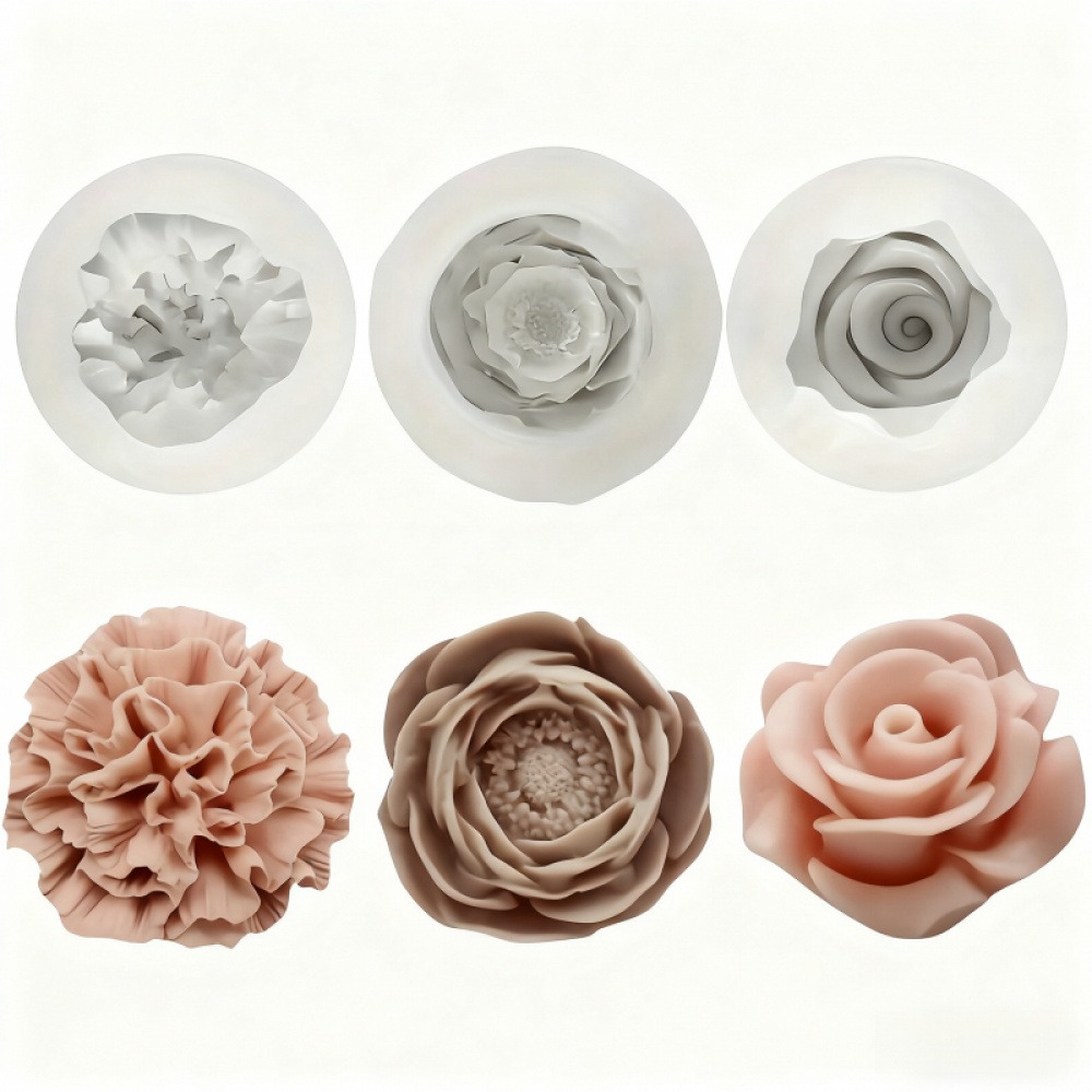 3-Piece Silicone Molds for Ros - Resin Art Design For Wedding ulasan dan harga