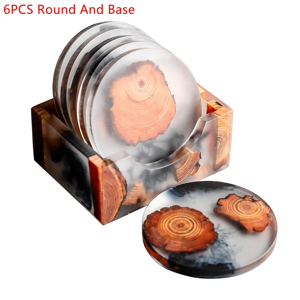 6PCS/Set Resin Pine Coasters H - Resin Art Coasters ulasan dan harga