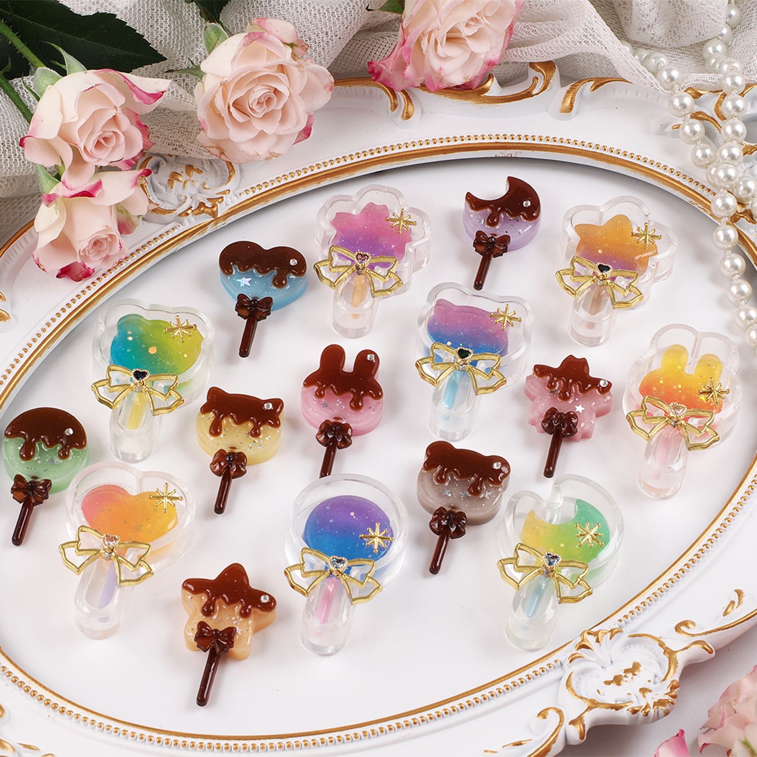 1Piece Flowing Sand Lollipop S - Silicone Mold Ocean ulasan dan harga